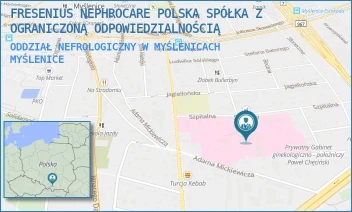 ODDZIAŁ NEFROLOGICZNY W MYŚLENICACH - FRESENIUS NEPHROCARE POLSKA SPÓŁKA Z OGRANICZONĄ ODPOWIEDZIALNOŚCIĄ - UL. SZPITALNA 2,  MYŚLENICE