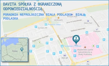 PORADNIA NEFROLOGICZNA BIAŁA PODLASKA - DAVITA SPÓŁKA Z OGRANICZONĄ ODPOWIEDZIALNOŚCIĄ - TEREBELSKA 57-65,  BIAŁA PODLASKA