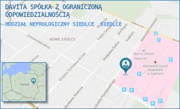ODDZIAŁ NEFROLOGICZNY SIEDLCE - DAVITA SPÓŁKA Z OGRANICZONĄ ODPOWIEDZIALNOŚCIĄ - PONIATOWSKIEGO 26,  SIEDLCE