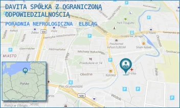 PORADNIA NEFROLOGICZNA - DAVITA SPÓŁKA Z OGRANICZONĄ ODPOWIEDZIALNOŚCIĄ - UL. ZW. JASZCZURCZEGO 22,  ELBLĄG