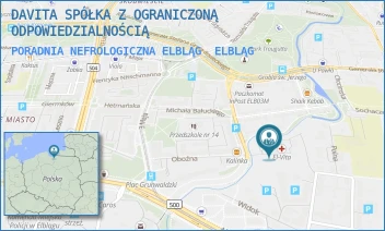 PORADNIA NEFROLOGICZNA ELBLĄG - DAVITA SPÓŁKA Z OGRANICZONĄ ODPOWIEDZIALNOŚCIĄ - ZWIĄZKU JASZCZURCZEGO 22,  ELBLĄG