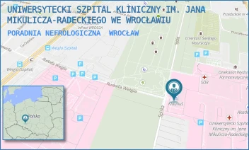 PORADNIA NEFROLOGICZNA - UNIWERSYTECKI SZPITAL KLINICZNY IM. JANA MIKULICZA-RADECKIEGO WE WROCŁAWIU - UL. BOROWSKA 213, WROCŁAW