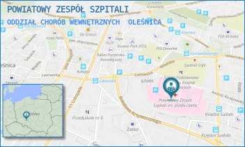 ODDZIAŁ CHORÓB WEWNĘTRZNYCH - POWIATOWY ZESPÓŁ SZPITALI - UL. ARMII KRAJOWEJ 1,  OLEŚNICA