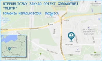 PORADNIA NEFROLOGICZNA - NIEPUBLICZNY ZAKŁAD OPIEKI ZDROWOTNEJ "MEDYK" - UL. LICZNIKOWA 3,  ŚWIDNICA