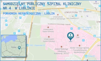 PORADNIA NEFROLOGICZNA - UNIWERSYTECKI SZPITAL KLINICZNY NR 4 W LUBLINIE - DR. K. JACZEWSKIEGO 8,  LUBLIN