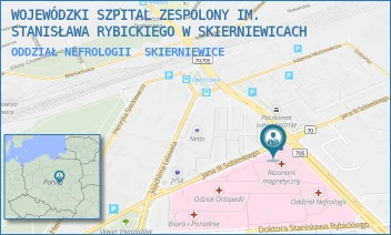 ODDZIAŁ NEFROLOGII - WOJEWÓDZKI SZPITAL ZESPOLONY IM. STANISŁAWA RYBICKIEGO W SKIERNIEWICACH - UL. SOBIESKIEGO 4,  SKIERNIEWICE