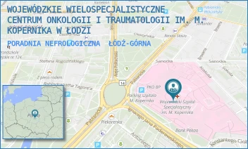 PORADNIA NEFROLOGICZNA - WOJEWÓDZKIE WIELOSPECJALISTYCZNE CENTRUM ONKOLOGII I TRAUMATOLOGII IM. M. KOPERNIKA W ŁODZI - UL. PABIANICKA 62,  ŁÓDŹ-GÓRNA