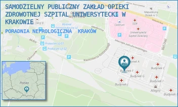 PORADNIA NEFROLOGICZNA - SAMODZIELNY PUBLICZNY ZAKŁAD OPIEKI ZDROWOTNEJ SZPITAL UNIWERSYTECKI W KRAKOWIE - UL. MACIEJA JAKUBOWSKIEGO 2,  KRAKÓW