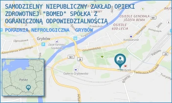 PORADNIA NEFROLOGICZNA - SAMODZIELNY NIEPUBLICZNY ZAKŁAD OPIEKI ZDROWOTNEJ "BOMED" SPÓŁKA Z OGRANICZONĄ ODPOWIEDZIALNOŚCIĄ - UL. KOŚCIUSZKI 17,  GRYBÓW