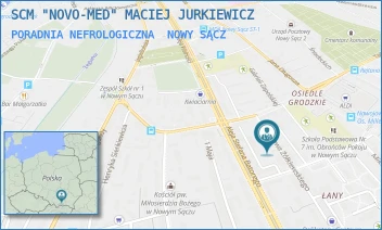 PORADNIA NEFROLOGICZNA - SCM "NOVO-MED" MACIEJ JURKIEWICZ - UL. STANISŁAWA ŻÓŁKIEWSKIEGO 10,  NOWY SĄCZ