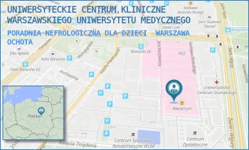 PORADNIA NEFROLOGICZNA DLA DZIECI - UNIWERSYTECKIE CENTRUM KLINICZNE WARSZAWSKIEGO UNIWERSYTETU MEDYCZNEGO - ŻWIRKI I WIGURY 63A,  WARSZAWA OCHOTA