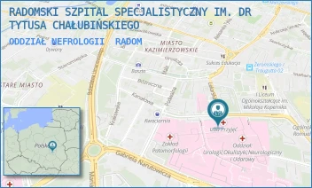 ODDZIAŁ NEFROLOGII - RADOMSKI SZPITAL SPECJALISTYCZNY IM. DR TYTUSA CHAŁUBIŃSKIEGO - TOCHTERMANA 1,  RADOM