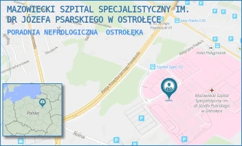 PORADNIA NEFROLOGICZNA - MAZOWIECKI SZPITAL SPECJALISTYCZNY IM. DR JÓZEFA PSARSKIEGO W OSTROŁĘCE - JANA PAWŁA II 120A,  OSTROŁĘKA