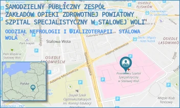 ODDZIAŁ NEFROLOGII I DIALIZOTERAPII - SAMODZIELNY PUBLICZNY ZESPÓŁ ZAKŁADÓW OPIEKI ZDROWOTNEJ POWIATOWY SZPITAL SPECJALISTYCZNY W STALOWEJ WOLI - UL. STANISŁAWA STASZICA 4, STALOWA WOLA