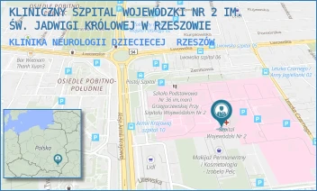 KLINIKA NEUROLOGII DZIECIECEJ - KLINICZNY SZPITAL WOJEWÓDZKI IM. ŚW. JADWIGI KRÓLOWEJ W RZESZOWIE - UL. LWOWSKA 60,  RZESZÓW