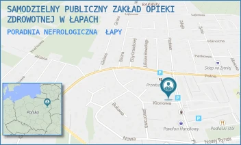 PORADNIA NEFROLOGICZNA - SAMODZIELNY PUBLICZNY ZAKŁAD OPIEKI ZDROWOTNEJ W ŁAPACH - PIASKOWA 9,  ŁAPY