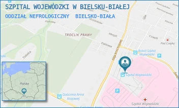 ODDZIAŁ NEFROLOGICZNY - SZPITAL WOJEWÓDZKI W BIELSKU-BIAŁEJ - UL. AL.ARMII KRAJOWEJ 101,  BIELSKO-BIAŁA