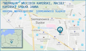 ODDZIAŁ NEFROLOGICZNY - "NEFROLUX" WOJCIECH KAMIŃSKI, MACIEJ KAMIŃSKI SPÓŁKA Z OGRANICZONĄ ODPOWIEDZIALNOŚCIĄ - UL. SZPITALNA 6,  SIEMIANOWICE ŚLĄSKIE