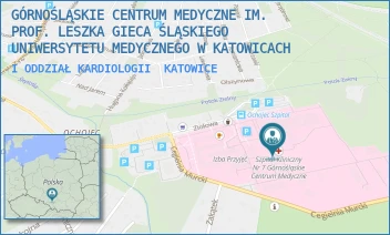 I ODDZIAŁ KARDIOLOGII - GÓRNOŚLĄSKIE CENTRUM MEDYCZNE IM. PROF. LESZKA GIECA ŚLĄSKIEGO UNIWERSYTETU MEDYCZNEGO W KATOWICACH - UL. ZIOŁOWA 45-47,  KATOWICE