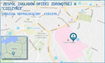 ODDZIAŁ NEFROLOGICZNY - ZESPÓŁ ZAKŁADÓW OPIEKI ZDROWOTNEJ W CIESZYNIE - UL. BIELSKA 4,  CIESZYN