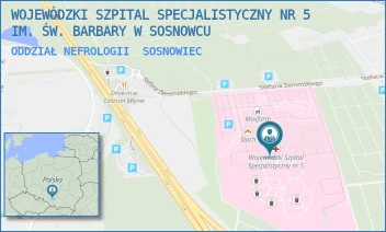ODDZIAŁ NEFROLOGII - WOJEWÓDZKI SZPITAL SPECJALISTYCZNY NR 5 IM. ŚW. BARBARY W SOSNOWCU - UL. PLAC MEDYKÓW 1,  SOSNOWIEC