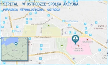 PORADNIA NEFROLOGICZNA - SZPITAL  W OSTRÓDZIE SPÓŁKA AKCYJNA - JAGIEŁLY 1,  OSTRÓDA