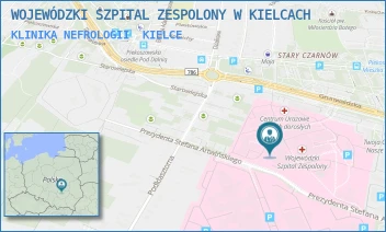 KLINIKA NEFROLOGII - WOJEWÓDZKI SZPITAL ZESPOLONY W KIELCACH - GRUNWALDZKA 45,  KIELCE