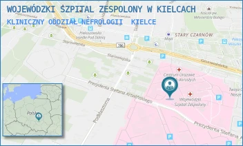 KLINICZNY ODDZIAŁ NEFROLOGII - WOJEWÓDZKI SZPITAL ZESPOLONY W KIELCACH - GRUNWALDZKA 45,  KIELCE