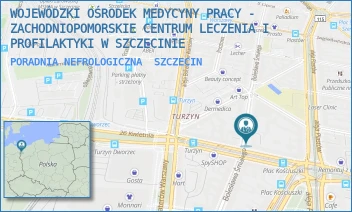 PORADNIA NEFROLOGICZNA - WOJEWÓDZKI OŚRODEK MEDYCYNY PRACY - ZACHODNIOPOMORSKIE CENTRUM LECZENIA I PROFILAKTYKI W SZCZECINIE - BOLESŁAWA ŚMIAŁEGO 33,  SZCZECIN